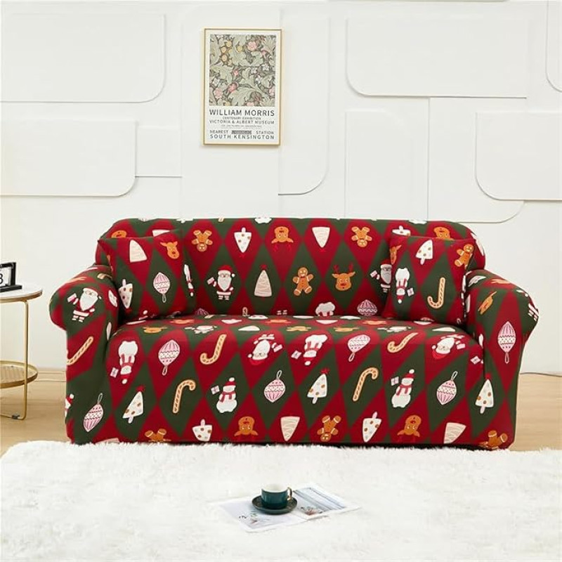 AURLOE Spausdintas sofos užvalkalas Įtempiamos sofos užvalkalai raštuoti sofos sėdynių užvalkalai 4 sėdimoms vietoms (JBR, 4 sėdimos vietos / didelės 3 sėdimos vietos)