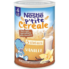 Nestlé Bébé P'tite Džiovinti vaniliniai dribsniai - nuo 6 mėnesių - 415 g dėžutė