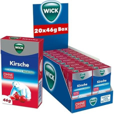 Katjes Fassin GmbH and Co. KG, 46446 Emmerich 20x Wick Cherry & Eucalyptus Sugar Free Cough Drops Box á 46G