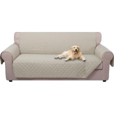 U-NICE HOME 4-Sitzer-Sofabezug, 230 cm, didžioji sofa, skirta 4 asmenims, sofa su elastingais apatiniais kampais, minkšta, sauganti šeimininkus ir moteris (sofa, XXL, smėlio/smėlio spalvos)