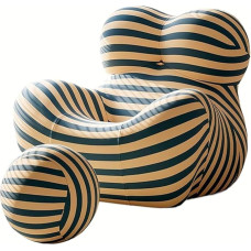 Lazy Football Sofa - Mother's Embrace Chair, Bubble Ball Creativity Couch, Compression Sofa for Lounging and Sleeping, for Living Room and Office (Blue Yellow)