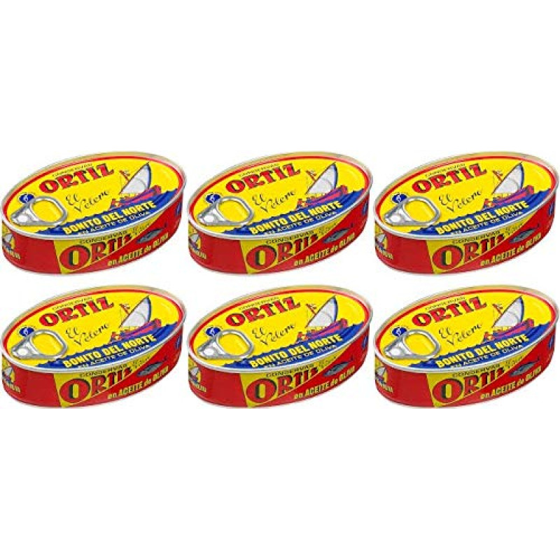 Ortiz Bonito del Norte baltasis tunas alyvuogių aliejuje 112 g (6 pakuočių)