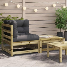 Sodo kampinė sofa su pagalvėlėmis ir atramomis kojoms, Lauko sofos, Sofa, Sodo sofa, Svetainė, Terasa, Lauko baldai T1