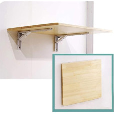 Schwebender Massivholz-Klapptisch für Esszimmer, Büro, Küche, Balkon, kleiner Raum, faltbarer Wandtisch, Wandmontage, Tropfenblatttisch, platzsparender Wandschreibtisch