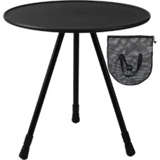 Sulankstomas teleskopinis stovyklavimo stalas Apvalus trijų kojų lauko sulankstomas stovyklavimo stalas kavos žygiams piknikui