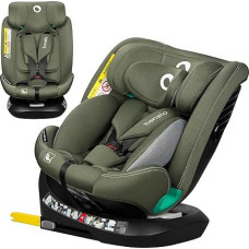 Lionelo Bastiaan i-Size One 360o Rotating Car Seat for Children from 40-150 cm, Can be Mounted in the Direction of Travel and Against the Direction of Travel, ISOFIX Pas TopTether Adjustable Backrest