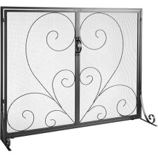 VEVOR Spark Guard 2 dalių geležinė židinio apsauga 802 mm židinio grotelės Vintage orkaitės apsauga 0-40 °C židinio apsaugos grotelės Krosnelės apsauga Krosnelės ekranas Grotelės nuo kibirkščių