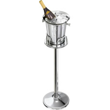 Ice Bucket with Stand, 201 Stainless Steel Standing Ice Bucket, Ice Bucket Ice Tray, Wine Bucket on Stand, Silver Champagne Ice Bucket for Wine, Beer, KTV, Club, Bar, BBQ Party, Wedding, 3 Ft