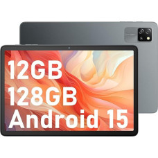 Blackview Tablet Android 15 Tab60 WiFi 10 Inch Tablet, 12GB (4+8) RAM + 128GB ROM (2TB TF), Gaming Tablets Octa Core WiFi 6.1280 x 800 HD, 5100 mAh Battery, Widevine L1 Type C, Dual Camera, Face ID