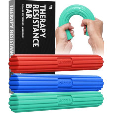 DMoose Flex Resistance Bar for Physiotherapy - Non-Slip Odourless TPE Material - Exercise Bar for Tendonitis, Tennis & Golfer Elbow Rehabilitation - Wrist Trainer for Physiotherapy