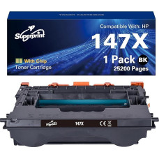 147X Toner Cartridge (with Chip) Compatible with HP 147X W1470A W1470X W1470X Toner Black for Laserjet Enterprise M611 M612 MFP M634 M635 M636 Series (Large, 25200 Pages)