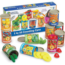 Mokymosi ištekliai 1-10 skardinių skaičiavimas