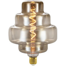 EGLO XXL E27 Dimmable Spiral LED Retro Light Bulb Big Size, Extra Large Vintage Decorative Light Bulb in Amber, 4 Watt, 200 Lumen, Warm White, 2000 K, L 29 cm