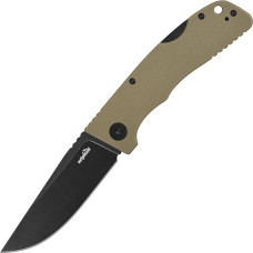 SCHNITZEL KVAR Lauko peilis - švediškas plienas - G-10 rankenos - Bushcraft sulankstomas peilis - EDC peilis Laisvalaikio peilis suaugusiems - §42A Compliance (Sand, Blackwashed)