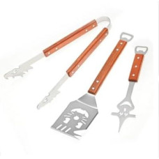 Grilio įrankių rinkinys su grilio dėže, 14-in-1-Grillutensilien mit Spatel, Gabel und Zange, robustes Edelstahl-Grillzubehör, für Männer und Grillmeister, Camping (BBQ-Werkzeug-Set)