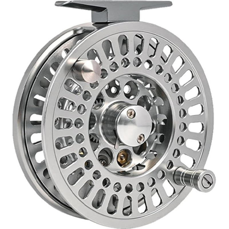 Aluminium-Fliegenrolle - Fliegenfischen Frontrolle - Angelausrüstung, Aluminiumlegierung für Süßwassersee, Bachläufe, Teich, Ruten