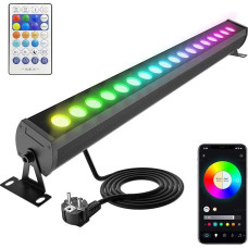 RGB LED prožektorius, 90 W RGB Wallwasher su nuotolinio valdymo pulteliu ir 