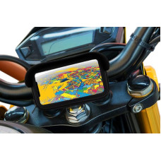 Mobile Phone Holder Motorcycle with USB Charger 2.1 A Protective Case Anti-Glare Valid for Smartphones up to 7 Inch Safety Coupling Unbreakable Handle on Unbreakable Handlebar Motorcycle Mount Mobile