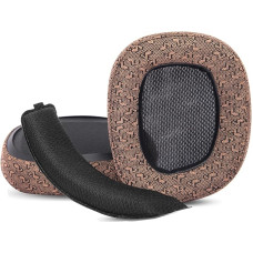 G933 G633 Ear Cushion Headband, Compatible with Logitech G933s G633s G935 G635 Wireless Gaming Headset Earmuff Covers (Brown+Headband)