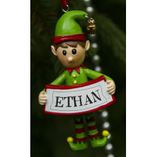 Boxer Gifts Ethan Elf Decoration, Ceramic, Multi-Colour, 8 x 4.5 x 2 cm