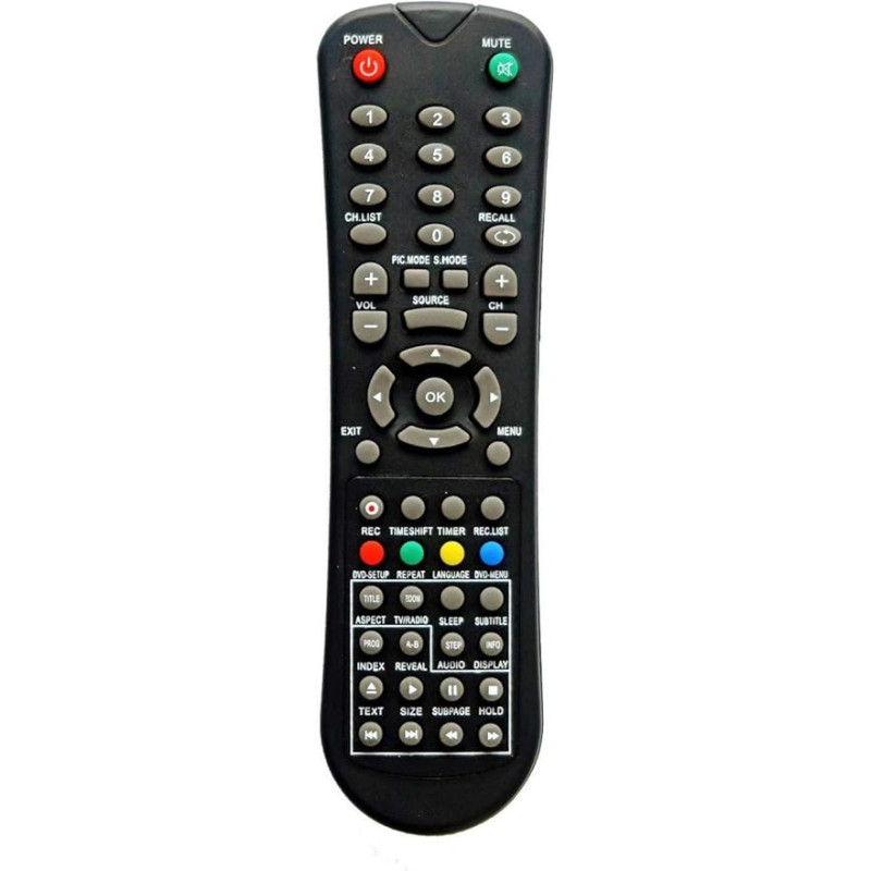 Oceanic 190416-B LED215DVD2 TV Remote Control