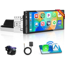 [2G + 64G] Hikity Android 13 Autoraido Navi 1Din with 6.86 Inch Screen Wireless Carplay Android Car Radio 1 DIN with GPS WiFi Bluetooth Mirror Link FM RDS 2USB DSP SWC Reversing Camera