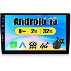 8 Cores CAMECHO Android 13 Car Radio for Opel Astra H/Zafira B/Corse C D with Carplay Android Car, 2G + 32G 9 Inch Screen Car Radio 2 DIN with Navigation DSP Mirrorlink RDS Bluetooth + Reversing