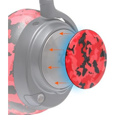 WC Side Speaker Plates for Arctis Nova Headsets Made by Wicked Cushions | Fits Arctis Nova Pro Wireless, Pro Wired, Nova 7, 7X, 7P | Red Camo