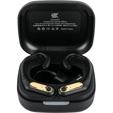 LINSOUL KZ AZ15 Improved Bluetooth 5.2 Wireless Ear Hook with Charging Case for IEMs Headphones, Lossless Transmission, 54 Hours Battery Life, One Click Operation (Black, KZ AZ15)