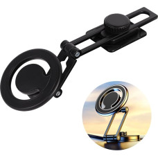 Coonoor Car Mobile Phone Holder, Magnetic Mobile Phone Holder with N50 Magnets and 360° Rotation, Foldable Magnetic Mobile Phone Holder Car (Black)