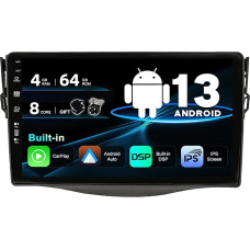 BXLIYER Android 12 IPS Car Radio Suitable for Toyota RAV4 (2007-2012) - Built-in Carplay / Android Car / DSP - LED Camera + MIC - 4G + 64G - DAB 360 Camera Steering Wheel Control Fast Boot AHD WiFi - 2 Din 9 Inches