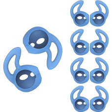 OneCut 5 Pairs Silicone Earbuds Compatible with AirPods 1 & 2 Silicone Soft Non-Slip Sports Earbuds Anti Drop Ear Hook Gel Earphone Earphone Protective Accessories Tips (Light Blue)