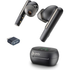 Poly Voyager Free 60+ UC Cordless Earplugs (Plantronics) - Noise Cancelling Microphones - ANC - Intelligent Charging Case with Touch Control - Compatible with iPhone, Android, PC/Mac, Zoom and Teams