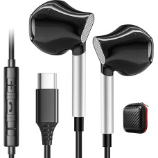 USB C Headphones for Samsung S23 S22 Ultra A55 A54 A53 5G S24 S21 S20, Headphones In-Ear with Microphone, USB C Headset with Volume Control Headphones C Plug for iPhone 15 16 Pixel 8 7 Pro 6a, Huawei