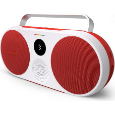 Polaroid P3 Music Player (Red) - Retro-Futuristic Boombox Wireless Bluetooth Speaker Rechargeable with Dual Stereo Pairing