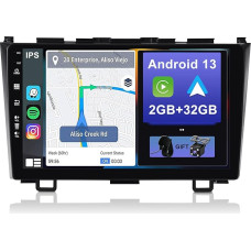 YUNTX Android 13 Car Radio for Honda CRV (2007-2011) [Integrated CarPlay/Android Car/GPS]-9 Inch IPS 2.5D Touchscreen Free Camera DAB/Steering Wheel Control/MirrorLink/Bluetooth 5.0/WiFi/USB/4G