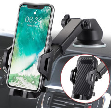 Xawy Car Phone Holder Adjustable 360° Rotation, 2022 Upgraded Strong Sticky Gel Pad for Dashboard/Windshield, One Button Release for All 4