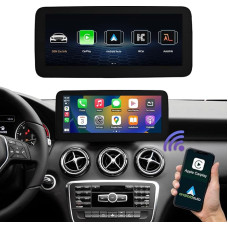 Road Top 10.25 Inch Car Radio Wireless CarPlay Android Car Touchscreen for Mercedes Benz A/CLA/GLA Class W176 C117 X117 X156 2013-2015 Year with NTG4.5/4.7 System, Support Mirrorlink