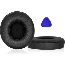 Professional Replacement Ear Pads for Beats Solo 2 & Solo 3 Wireless On-Ear Headphones, Premium Headphones, Ear Pads, Cushion with Softer Leather and High Elastic Foam, Black