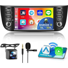 1G+32G Android 13 Car Radio for Fiat Punto (2010-2016) Linea (2012-2015) Radio Wireless Apple CarPlay Android Car Bluetooth 6.2 Inch Screen Car Radio Navigation Rear View Camera HiFi WiFi FM RDS SWC