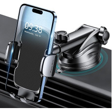 Babacom Robust Car Mobile Phone Holder with Suction Cup, 360° Mount with Release Button for Dashboard, Windscreen and Desk, Compatible with Smartphones 4.0 - 7.0 Inches