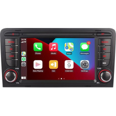 Aphrfamma High Power Double DIN Car Radio Compatible with Wireless Carplay Android Car for Audi A3 with 7 Inch IPS Bluetooth/FM/AM Radio/USB/EQ