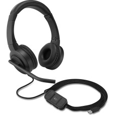 Kensington H1000 USB-C On Ear Headset, Ultra Comfortable HD Audio Headphones with Microphone and Cable, Professional Noise Cancelling Headset, LEDs and 40mm Drivers, Plug & Play (K83450WW)