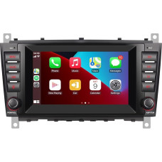 Car Radio Compatible with Wireless Carplay/Android Car for Mercedes Benz CLK-Class W209 C-Class W203 G-Class W463 with IPS Touch Screen/Mirror Link/Bluetooth/FM/AM/USB