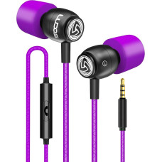 LUDOS Clamour In-Ear Headphones - Wired Earphones with Microphone and Bass, Premium Audio Quality, Memory Foam, Reinforced Cable, Headphones with Volume Control for iPhone, Apple, iPad