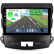 YUNTX [6GB + 128GB] Android 13 2 DIN Car Stereo Fit for Mitsubishi Outlander/Peugeot 4007/Citroen C-Crosser [Built-in CarPlay/Android Car/DSP]-Free Camera Support DAB/Steering Wheel Control/MirrorLink