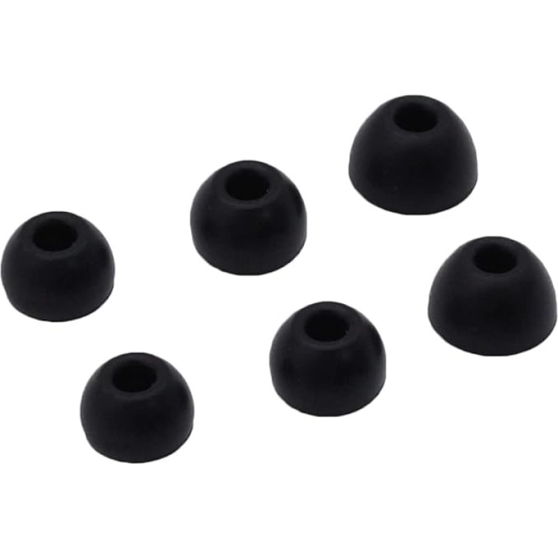 Aiivioll Replacement Silicone Eartips 6 Pack Compatible with Beats Studio Buds Headphones (Black, 3 Pairs)