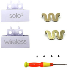 Replacement Headband Hinge Clip Cover + Pin Repair Parts Kit Accessories Compatible with Solo3 Wireless Solo2 Wireless Over-Ear Headphones (White)