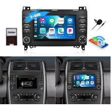 2G + 64G CAMECHO Android 13 Car Radio for Mercedes Benz W169 B200 W245 W639 Viano Vito Sprinter W906 with Navi Carplay Android Car, 7 Inch Screen with Bluetooth RDS WiFi Mirror Link