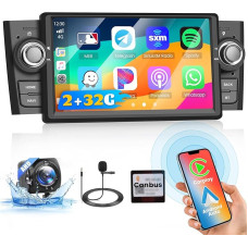 Inefala 2 + 64 GB Android Car Radio for Fiat Punto 2005-2009 / Linea 2007-2011, 7 Inch Touchscreen CarPlay 2 DIN Car Radio with Android Car, Mirror Link, WiFi, GPS, RDS FM, AHD Reversing Camera